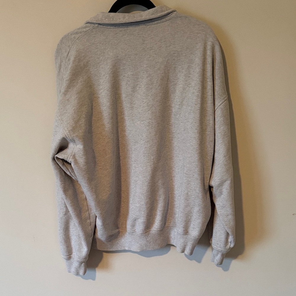 Champion Light Gray Polo Collar Sweatshirt - Picture 5 of 5